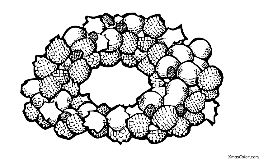 Navidad / Palomitas de maíz: Corona de palomitas de maíz de Navidad