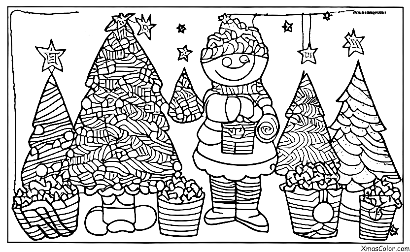 Navidad / Palomitas de maíz: palomitas de maíz en el árbol de Navidad