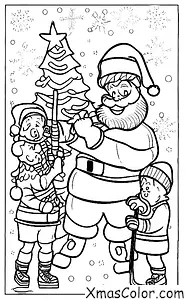 Navidad / Papá Noel: Sanata jugando hockey