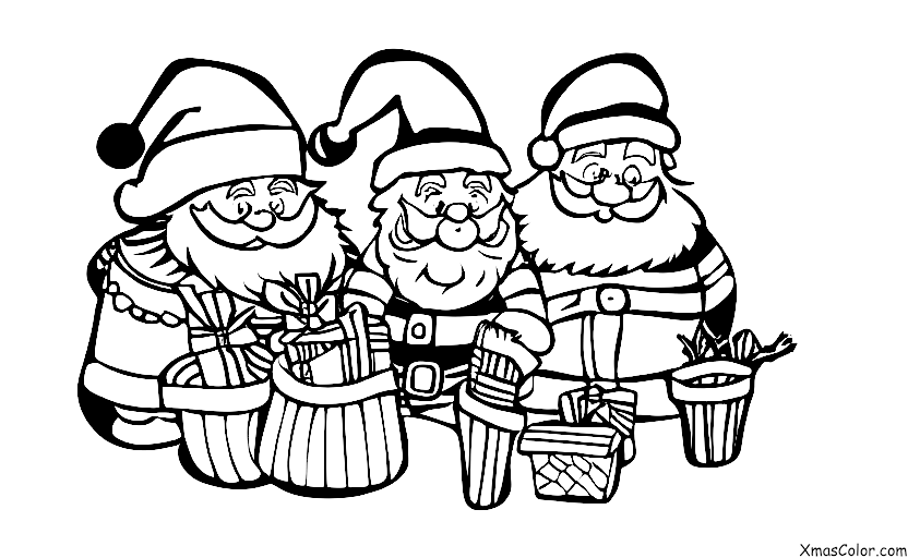 Navidad / Papá Noel: Santa Claus en su taller