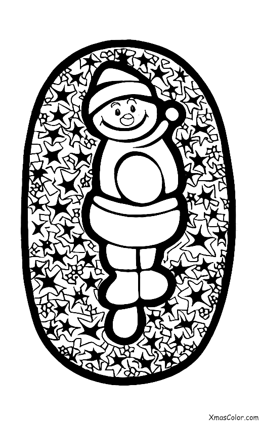 Navidad / Papá Noel: Santa haciendo un ángel de nieve