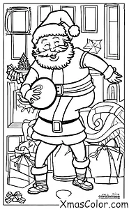Navidad / Papá Noel: Santa jugando fútbol