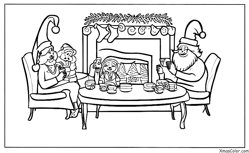 Navidad / Papá Noel: Santa y la Sra. Claus