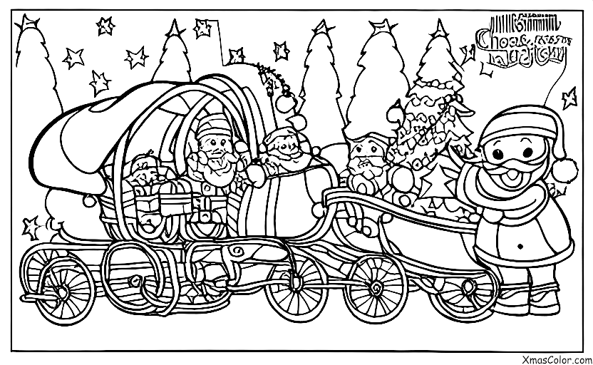 Navidad / Pasado, presente y futuro de Navidad: Santa Claus en su trineo