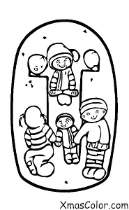 Navidad / Patinar: Un grupo de niños patinando juntos