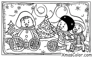 Navidad / Patinar: Un niño patinando con una mascota