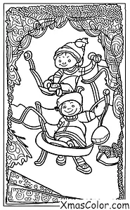 Navidad / Patinar: Un niño patinando solo