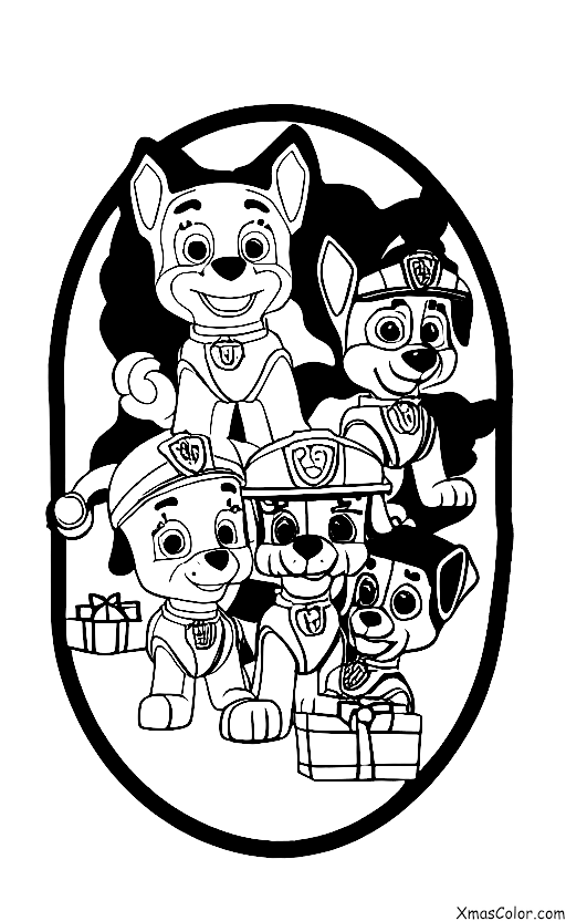Navidad / Patrulla Canina Navidad: Los cachorros de PAW Patrol ayudando a Santa a entregar regalos