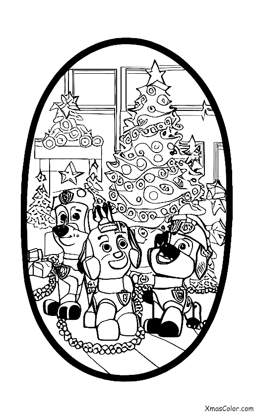 Navidad / Patrulla Canina Navidad: Los cachorros de PAW Patrol decorando el árbol de Navidad