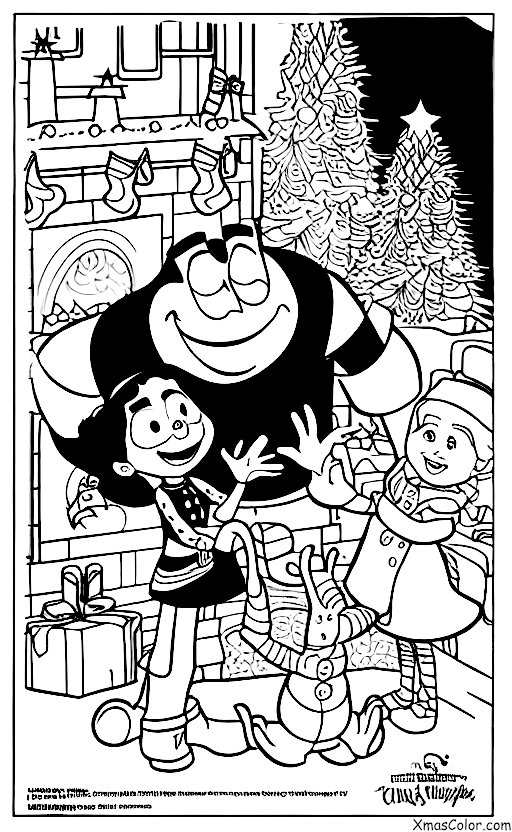 Navidad / Pixar Navidad: Escena temática de Navidad de una película de Pixar