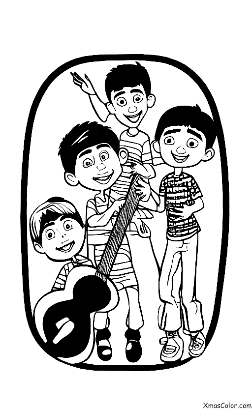 Navidad / Pixar Navidad: Página para colorear "Coco"