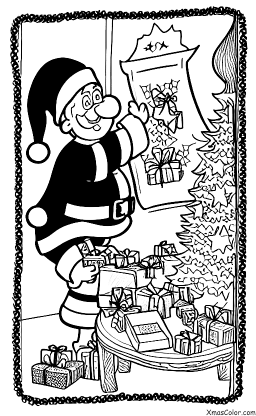 Navidad / Pixar Navidad: Santa revisando la lista de quienes han sido buenos y malos
