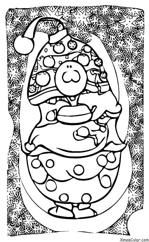 Navidad / Postre de Navidad: Pudin de Navidad con una escena de Navidad