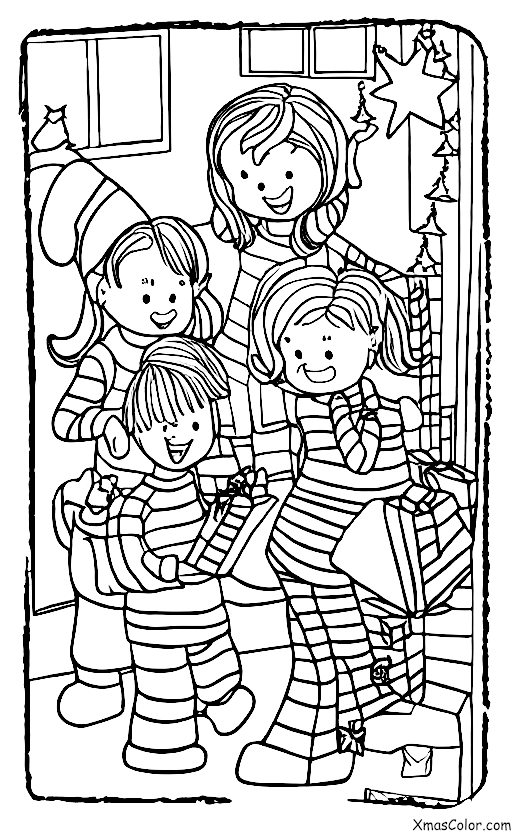 Navidad / Qué hacen las personas en Navidad: Los niños jugando con sus nuevos juguetes de Navidad