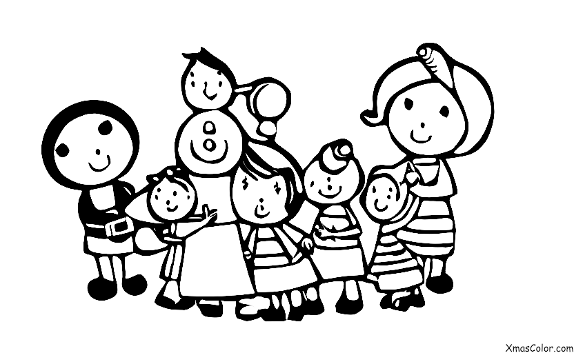 Navidad / Qué hacen las personas en Navidad: Una familia abriendo regalos en la mañana de Navidad