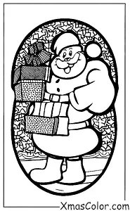 Navidad / Rena: Santa cayendo por una chimenea
