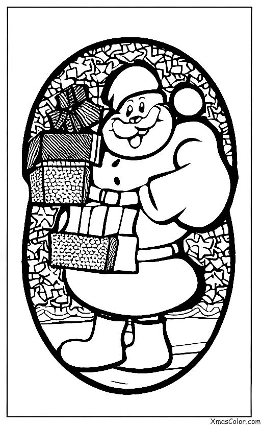 Navidad / Rena: Santa cayendo por una chimenea