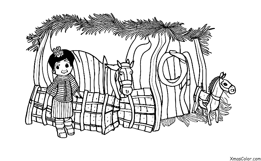 Navidad / Rena: Zorra sola en el establo