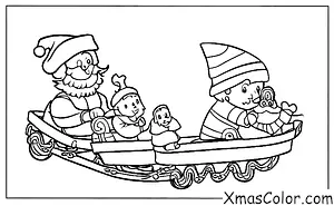 Navidad / Renos: Santa y los renos corriendo
