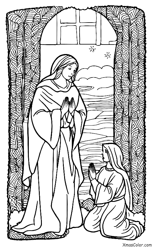Navidad / Representaciones navideñas: El Ángel Gabriel apareciéndose a María