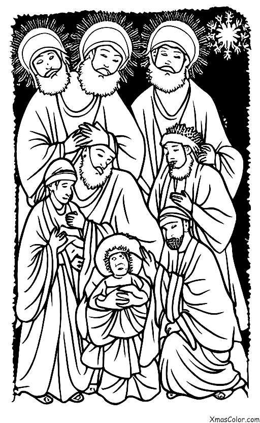 Navidad / Representaciones navideñas: Los Tres Reyes Mages llevando regalos al Niño Jesús