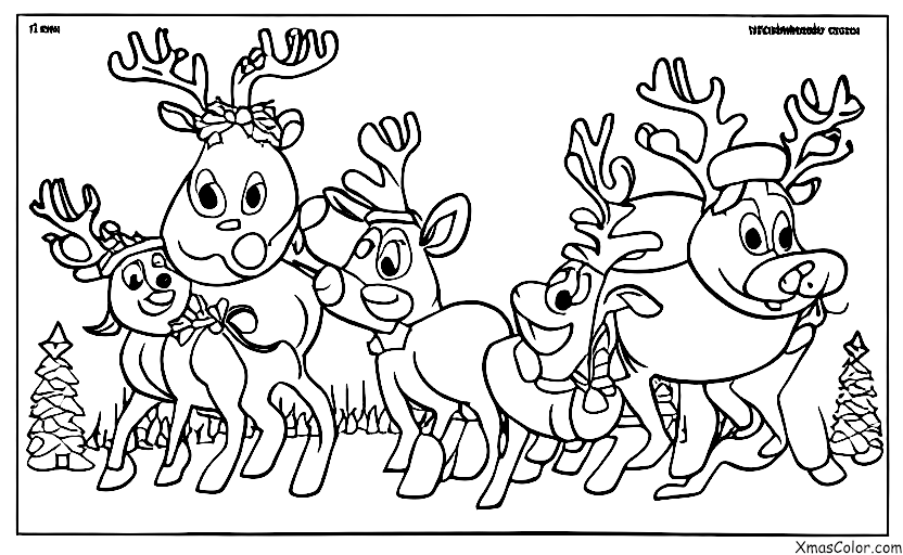 Navidad / Rudolf, el reno de nariz roja: Rudolph jugando con sus amigos renos