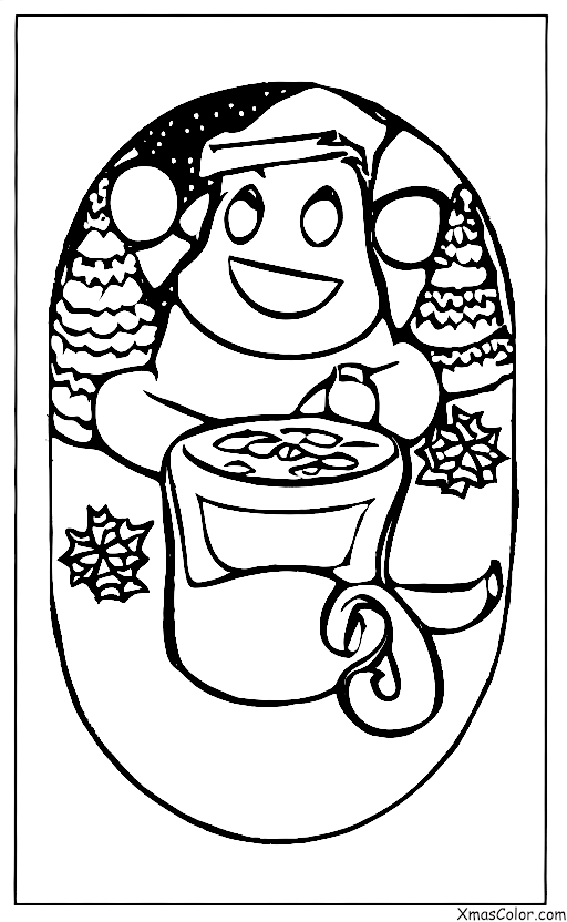 Navidad / Rudolf, el reno de nariz roja: Rudolph tomando un chocolate caliente