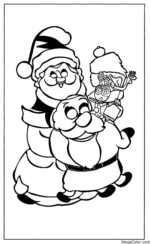 Navidad / Rudolf, el reno de nariz roja: Rudolph y Santa decorando el árbol
