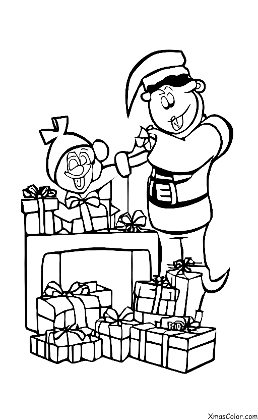Navidad / Rudolf, el reno de nariz roja: Rudolph y Santa empacando regalos