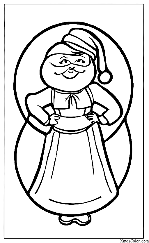 Navidad / Señor y Señora Claus: La señora Claus horneando galletas