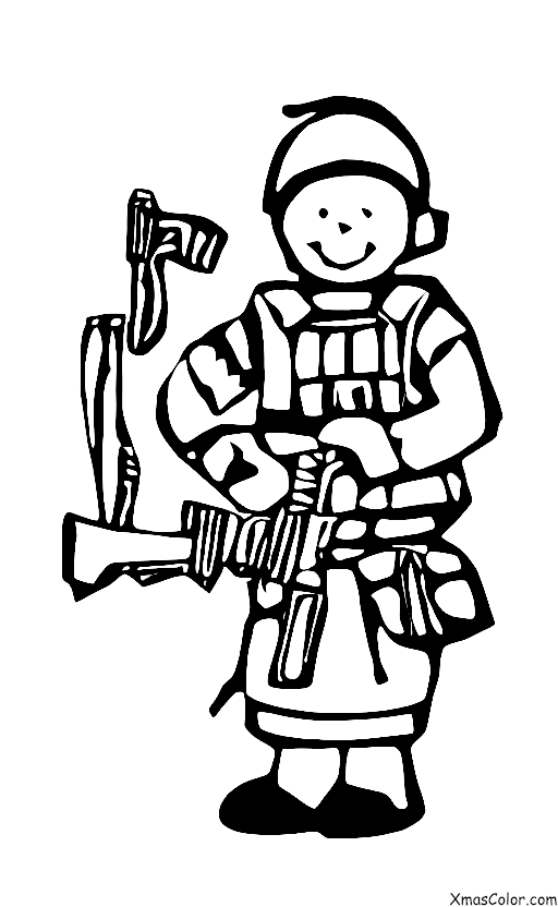 Navidad / Soldados de juguete: Un soldado de juguete de guardia