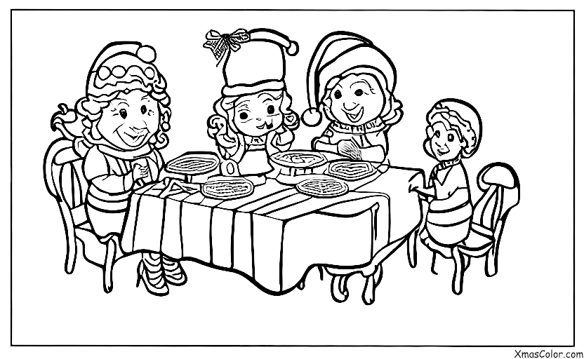 Navidad / Sra. Claus: La Sra. Claus envuelve regalos