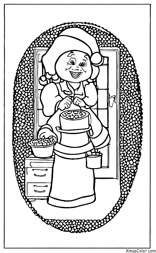 Navidad / Sra. Claus: La Sra. Claus haciendo galletas