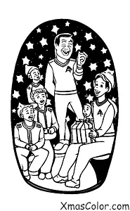 Navidad / Star Trek Navidad: Dr. McCoy dando un discurso de Navidad a la tripulación