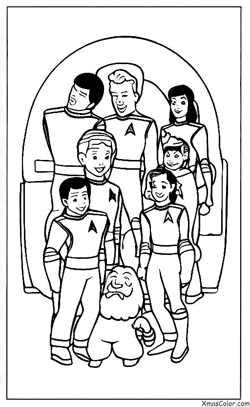 Navidad / Star Trek Navidad: La tripulación de Star Trek celebrando la Navidad en la USS Enterprise