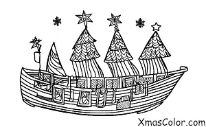 Navidad / Star Trek Navidad: la tripulación decorando el barco para navidad