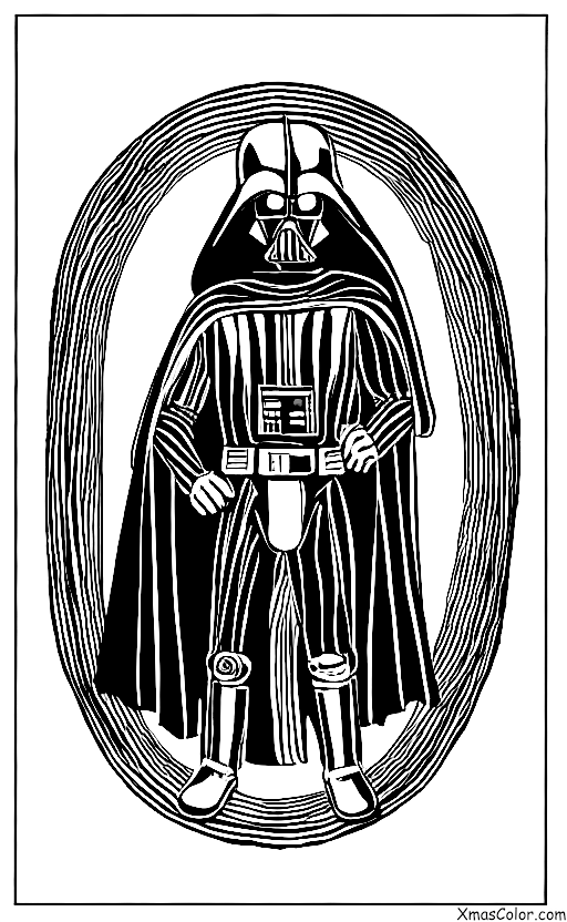 Navidad / Star Wars Navidad: Darth Vader colgando un rama de la puerta