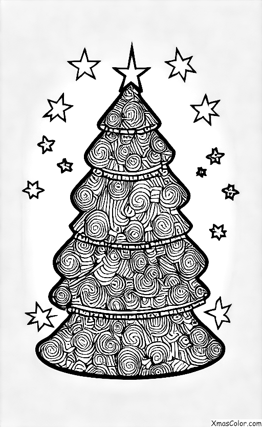 Navidad / Star Wars Navidad: Un árbol de Navidad adornado con adornos y luces de Guerra de las Galaxias