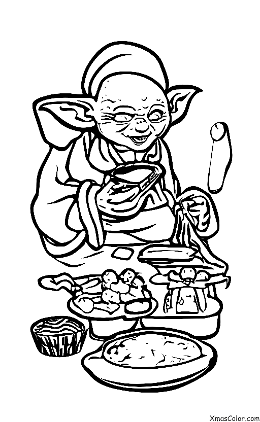 Navidad / Star Wars Navidad: Yoda está haciendo galletas