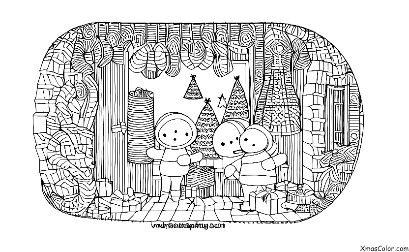 Navidad / Tarjetas de Navidad: Una tarjeta de Navidad con un salto
