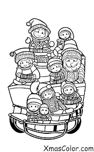 Navidad / Trineo: Trineo de familia