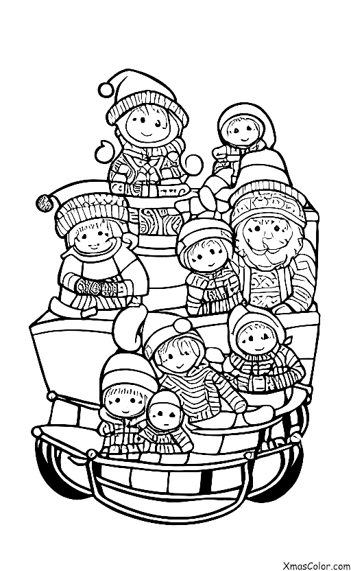 Navidad / Trineo: Trineo de familia