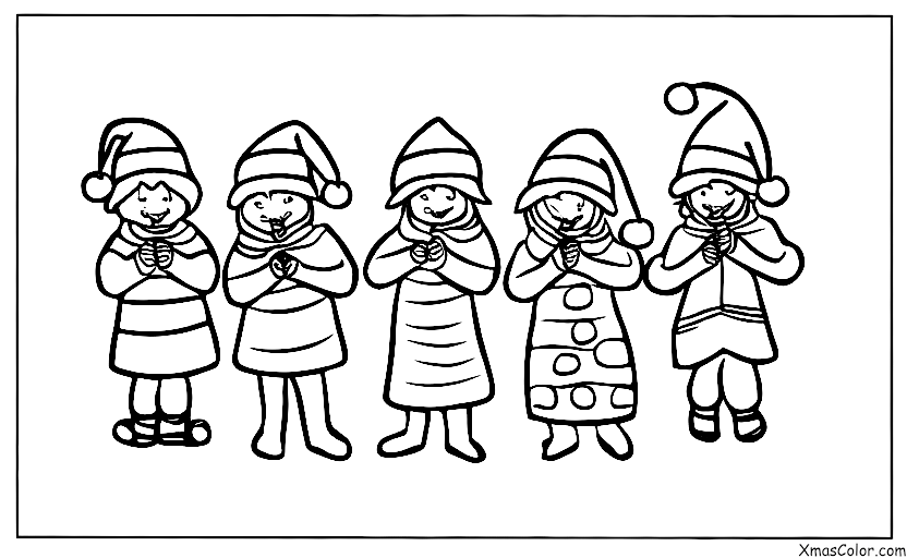 Navidad / Venid, fieles todos: Niños cantando villancicos