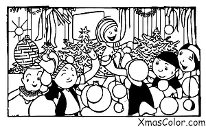 Navidad / Víspera de Año Nuevo: La pelota se está dejando caer y todos están abalanzándose