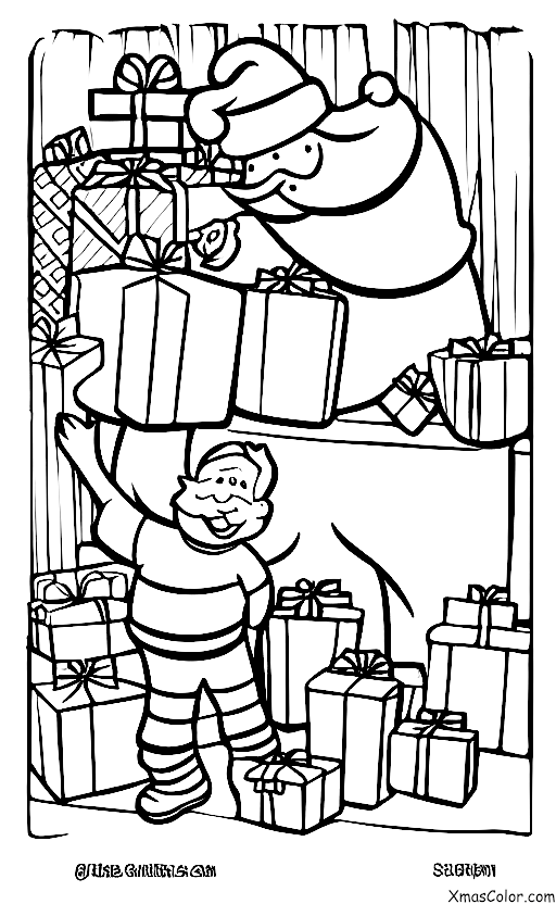 Navidad / Víspera de Navidad: Santa entrega regalos