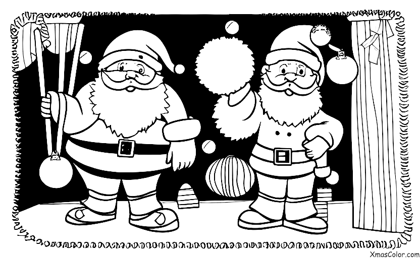 Navidad / Víspera de Navidad: Santa preparándose para su gran noche