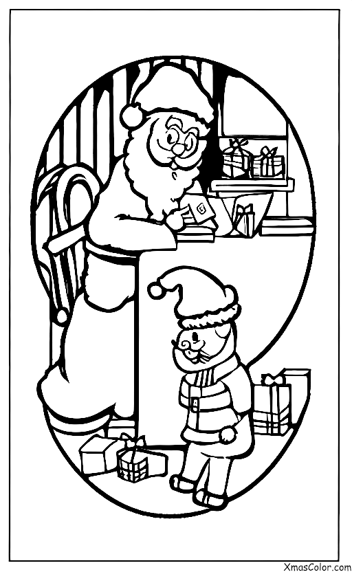 Navidad / Yo Vuelvo a Casa por Navidad: San Nicolás revisando su lista