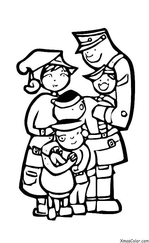Navidad / Yo Vuelvo a Casa por Navidad: Un soldado abrazando a su familia