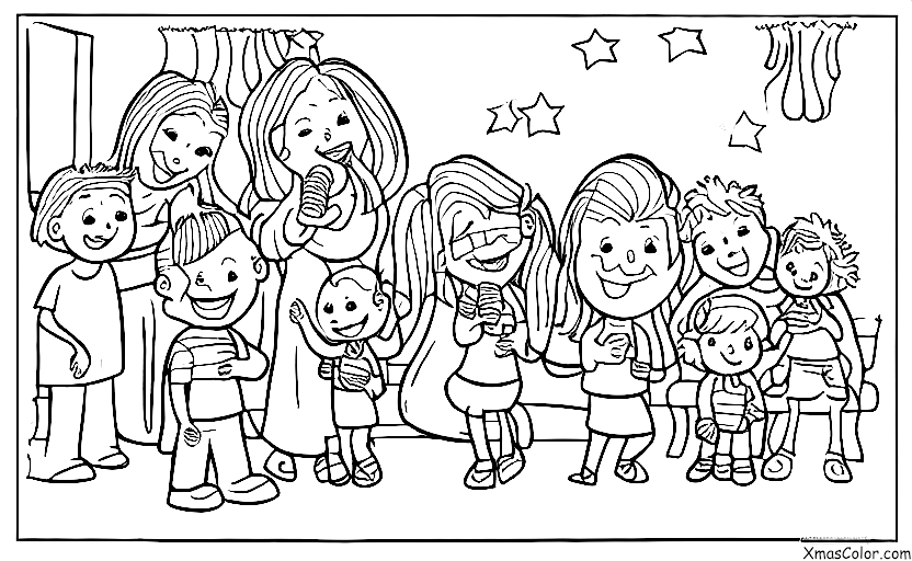 Navidad / Yo Vuelvo a Casa por Navidad: Una familia cantando junta
