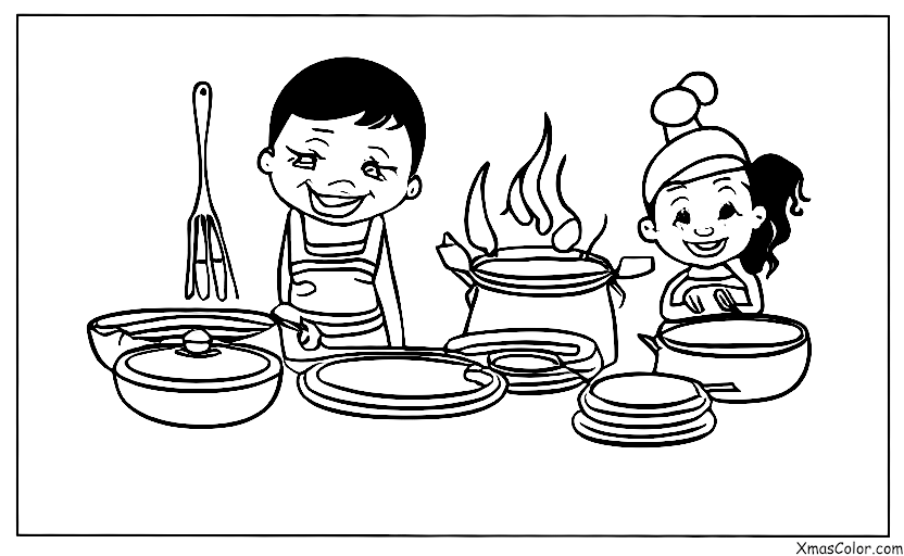 Navidad / Yo Vuelvo a Casa por Navidad: Una mujer cocinando en la cocina